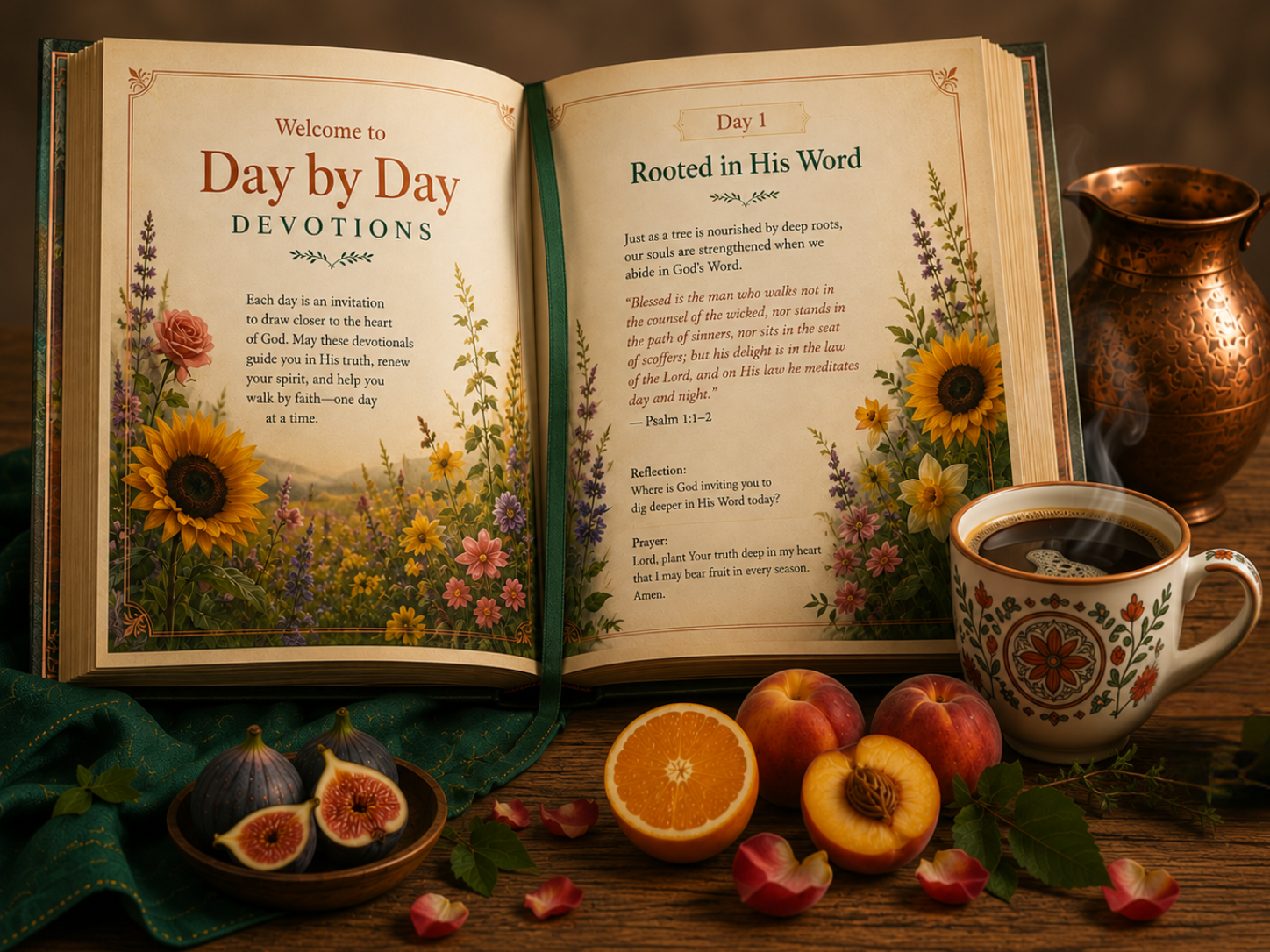 Day by Day Devotions Open Book